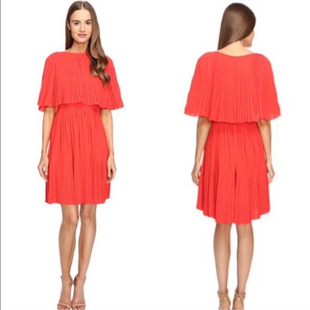 Kate Spade Pleated Cape Swing Cocktail Dress
